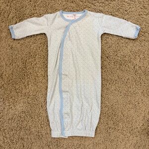 Magnetic Magnificent Baby Newborn NB Sleep Gown Blue Gray Geometric